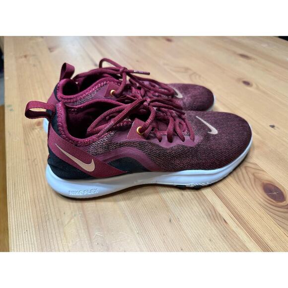 Nike Flex Trainer Team Sneaker Shoe Women 7 Active Athletic Running Walking Red - Picture 1 of 8
